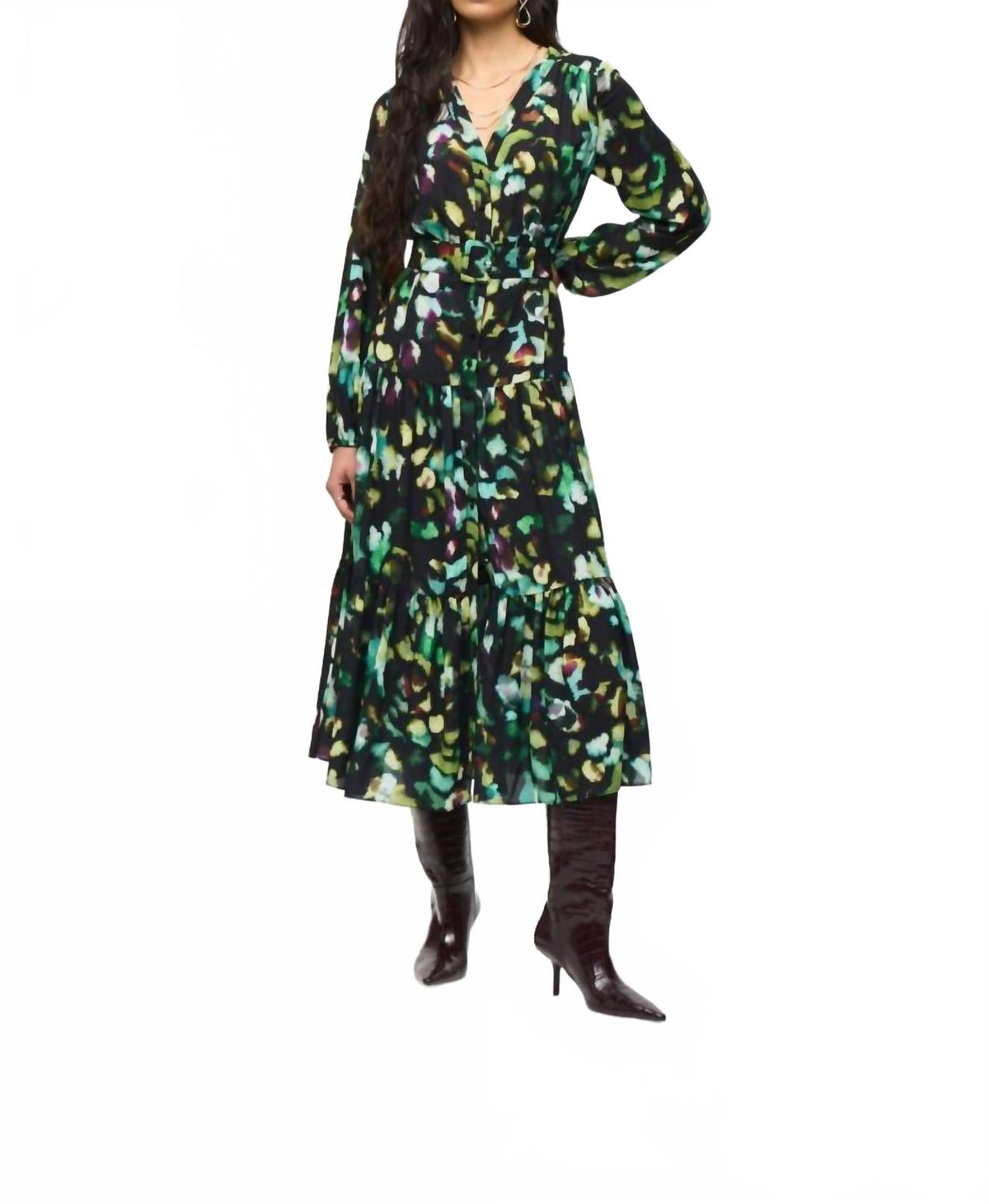 Vestido midi color negro