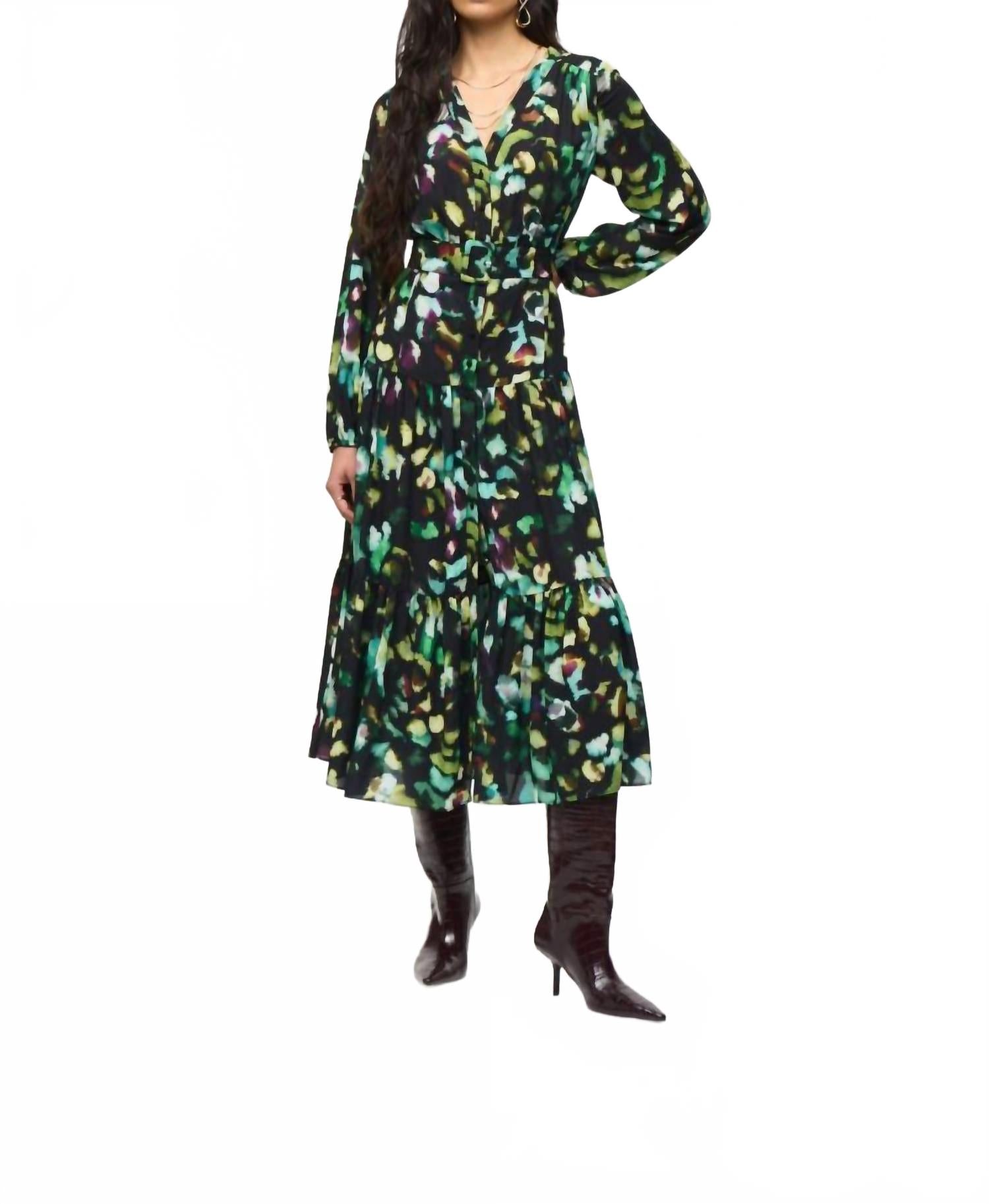 Vestido midi color negro