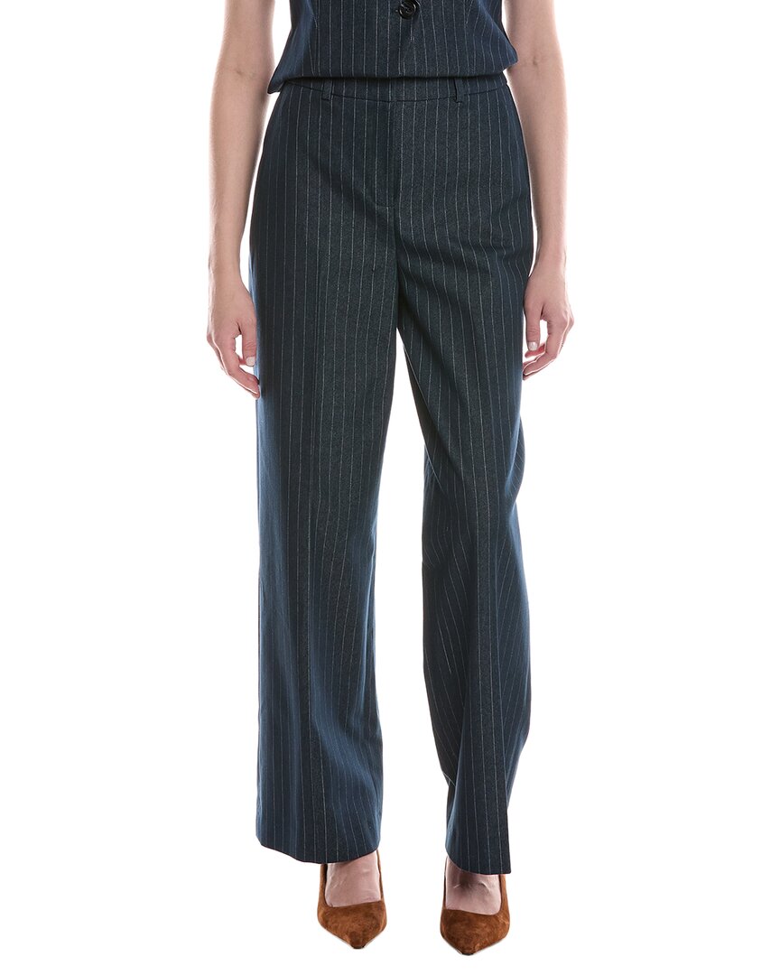 Pantalón de pierna ancha de tiro alto con pliegues