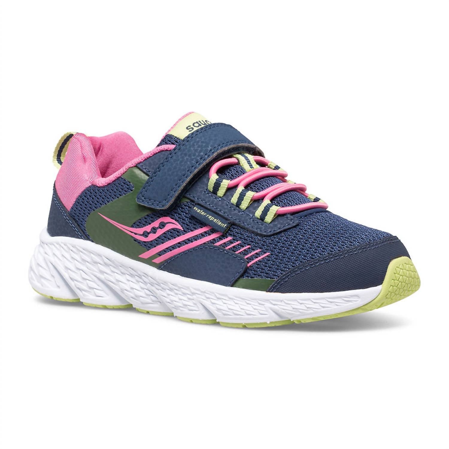 Tenis infantil color azul marino y rosado