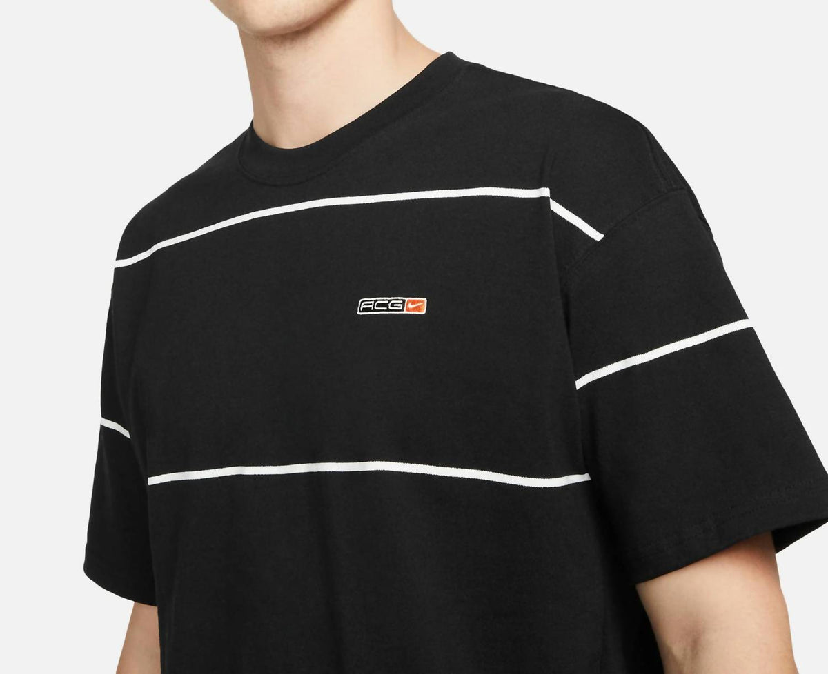 Camisa de hombre a rayas color negro