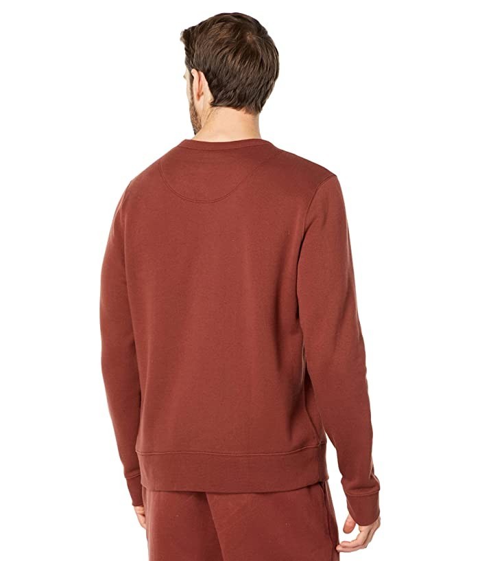 Buzo de hombre de algodón con cuello redondo color rojo