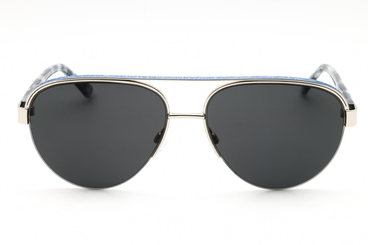 Gafas color gris oscuro y plateado