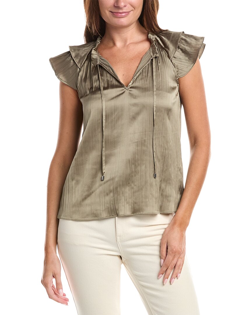 DKNY Top con Lazo Cuello con Volante