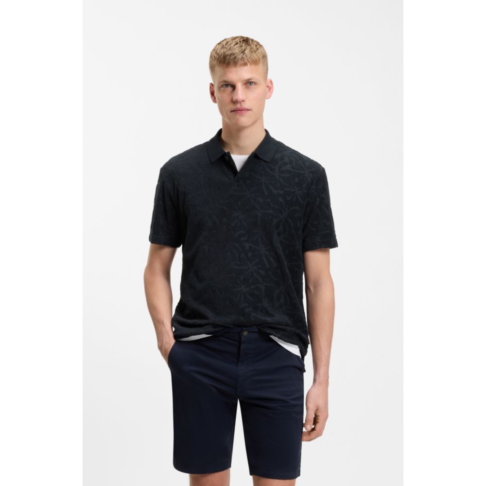 Polo de mezcla de algodón con estampado floral