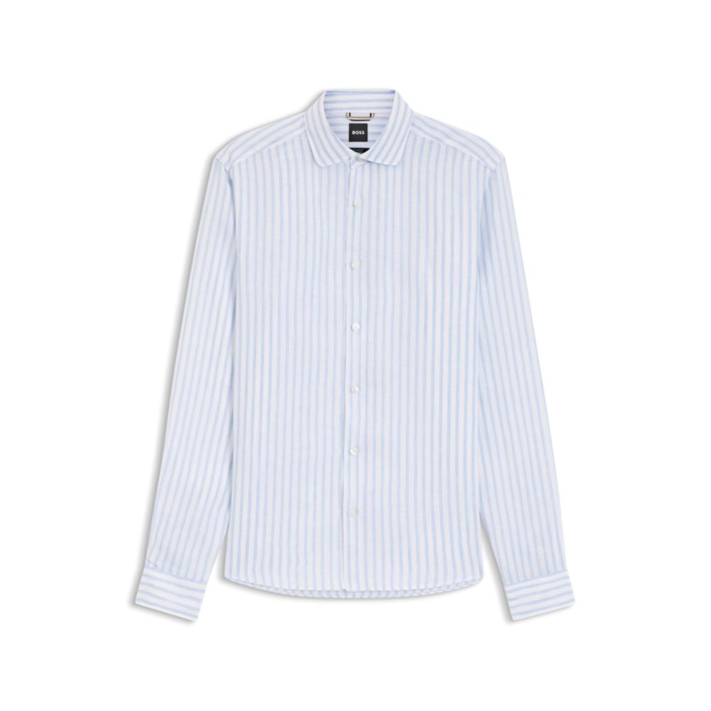 Camisa de lino a rayas