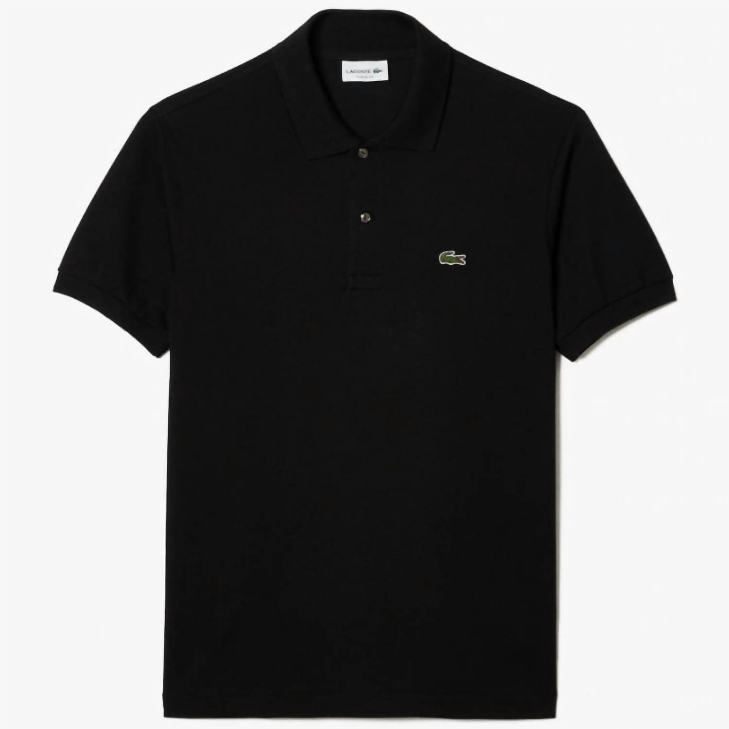 Polo de algodón color negro