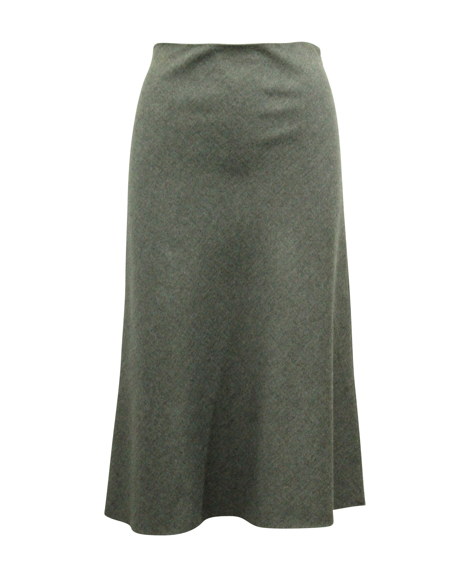 Falda midi de tiro alto color gris