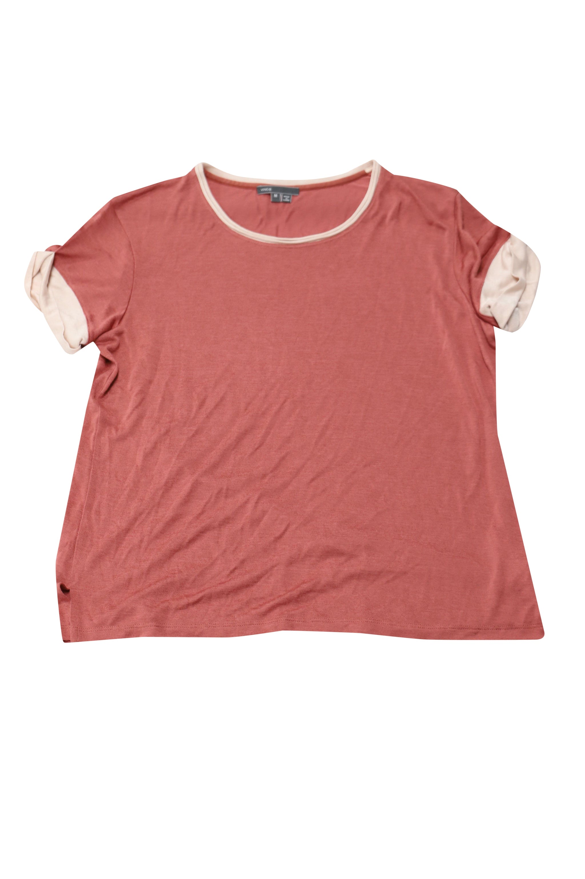 Camiseta de algodón color rojo