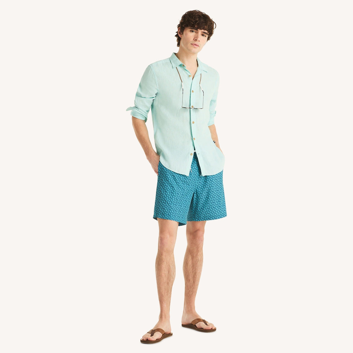 Vestido de baño de hombre con estampado