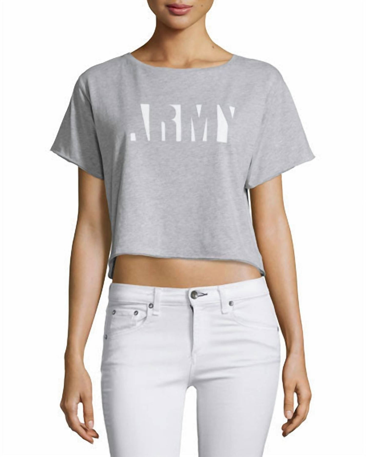 Camiseta de mujer con estampado color gris