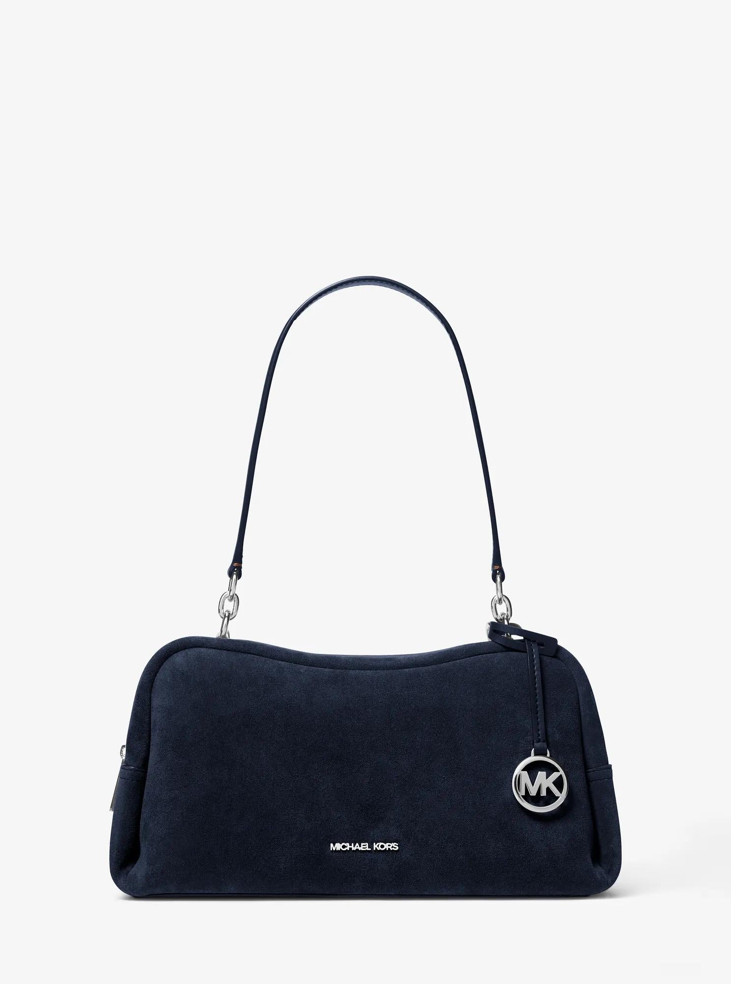 Bolso de hombro de gamuza