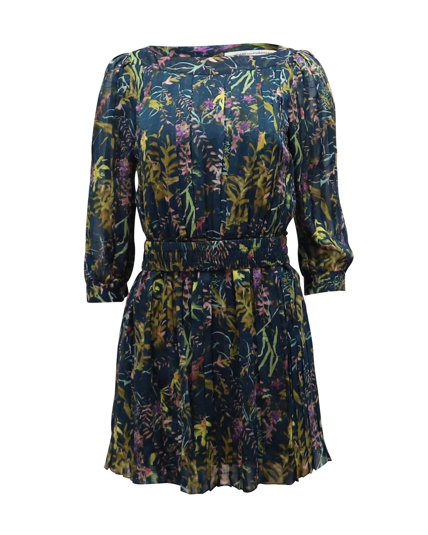 Vestido de seda multicolor