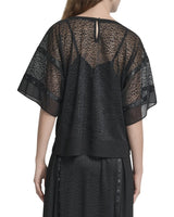 DKNY Top con Sobrecapa de Leopardo
