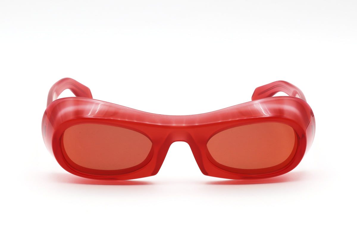 Gafas color rojo y naranja