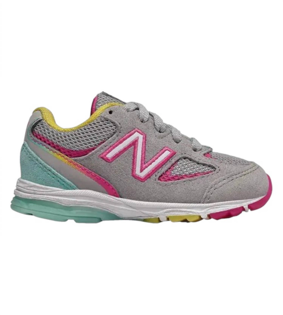 Tenis para niña color gris y multicolor