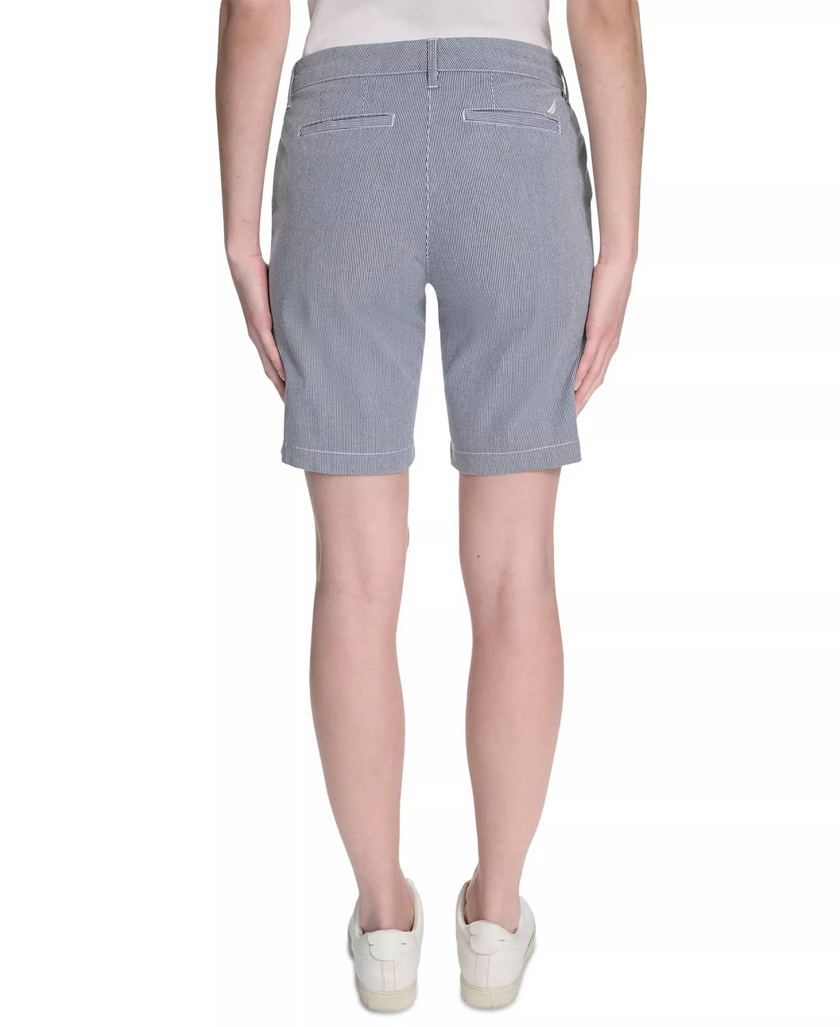 Short de tiro medio a rayas color azul