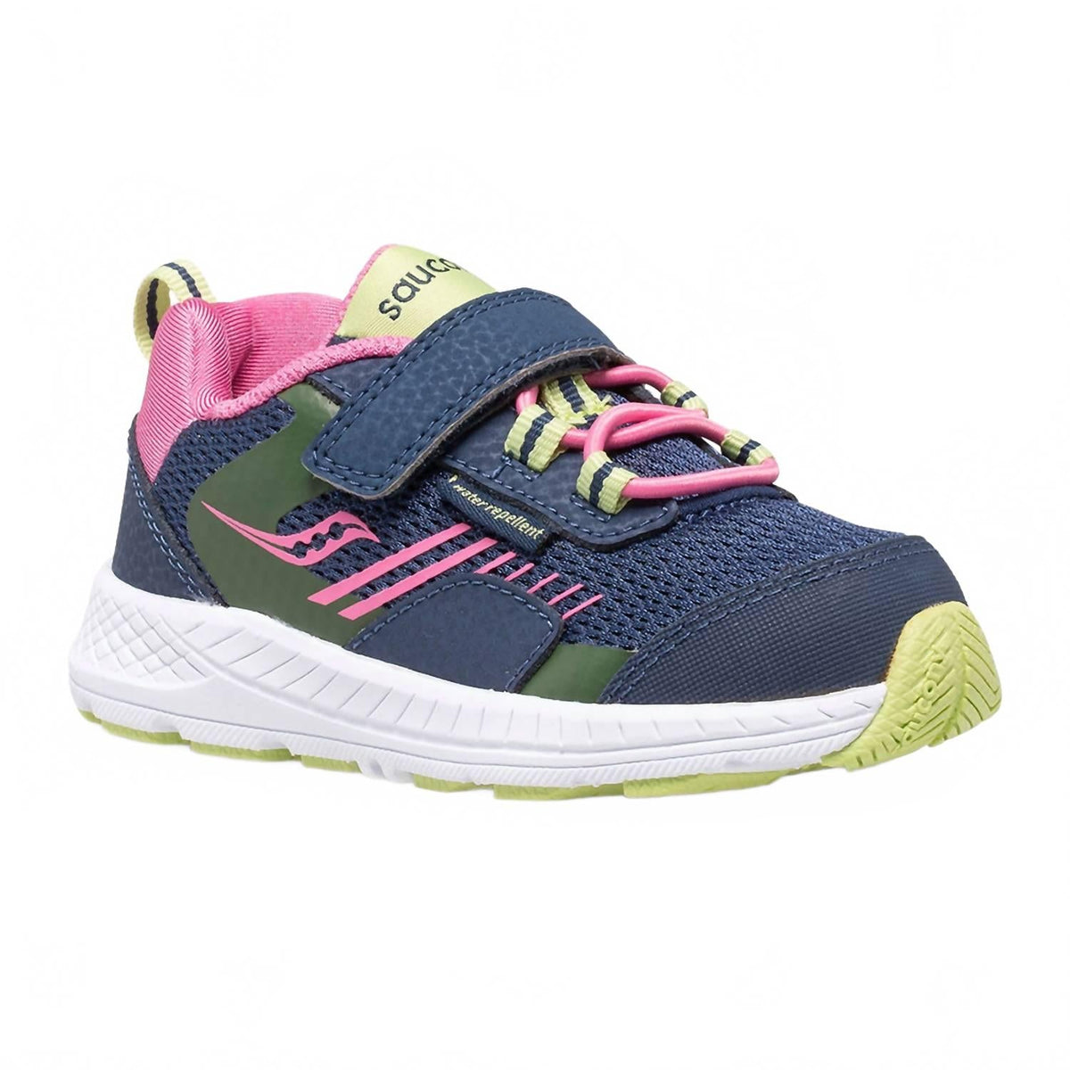 Tenis infantil color azul marino y rosado