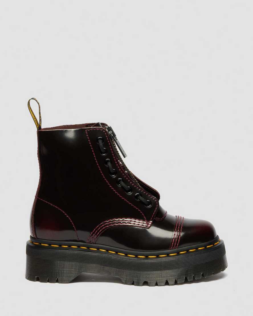 Botas de mujer de cuero con plataforma