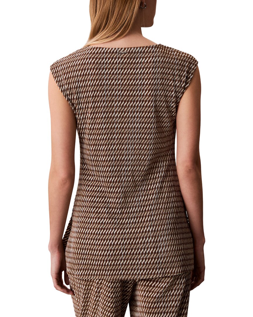 Calvin Klein Túnica Estampada Plisé Cuello Barco