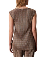 Calvin Klein Túnica Estampada Plisé Cuello Barco