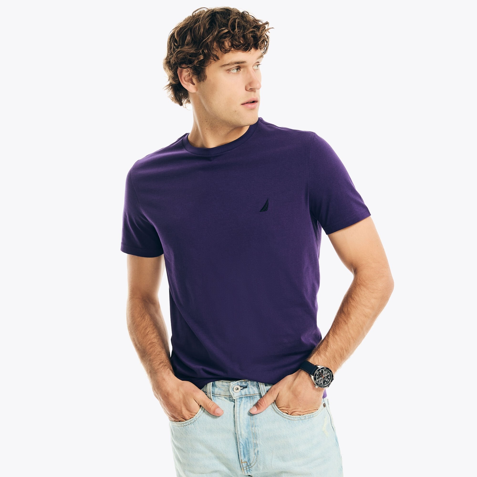 Camiseta de hombre con cuello redondo