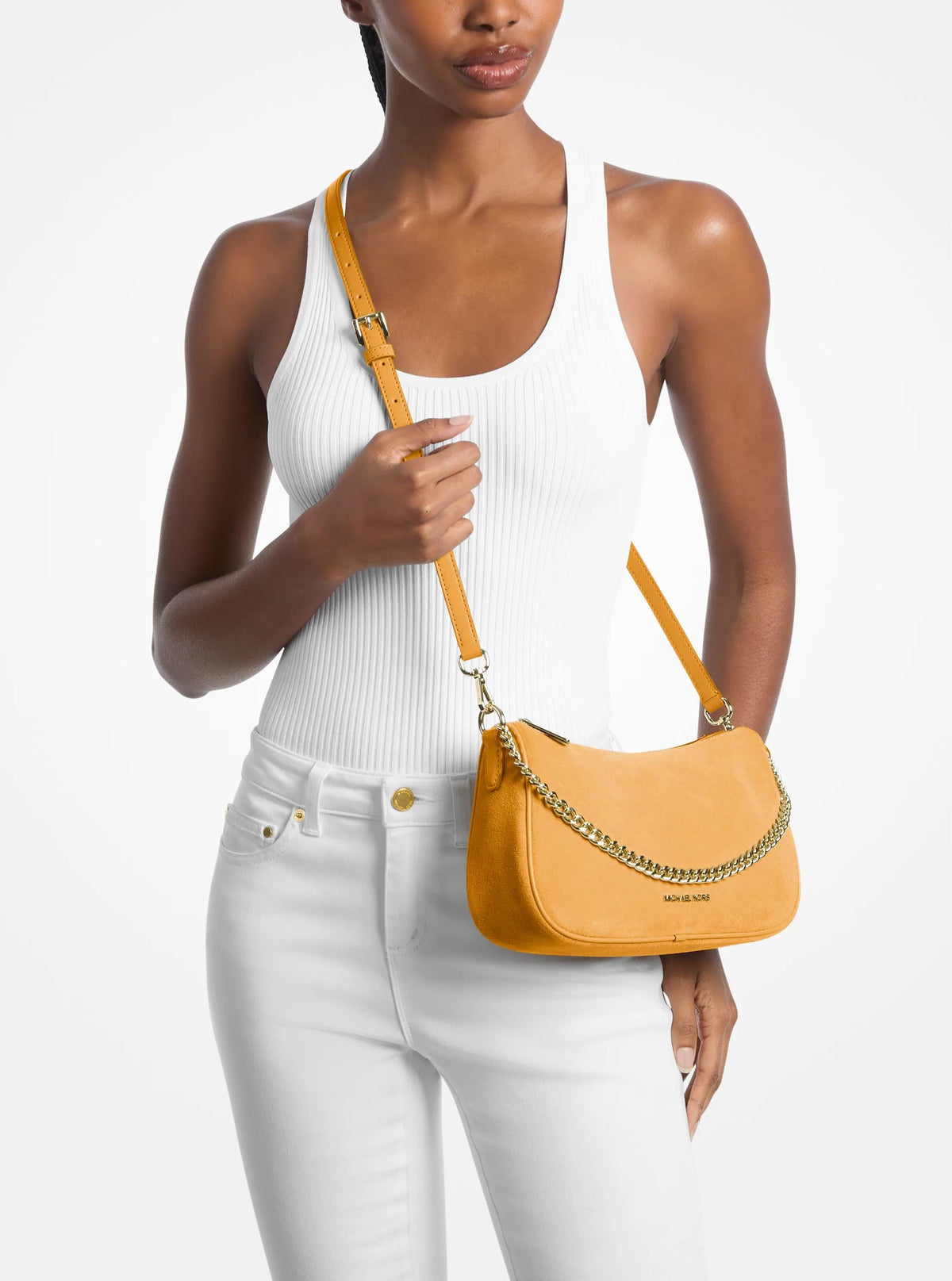 Bolso cruzado de gamuza