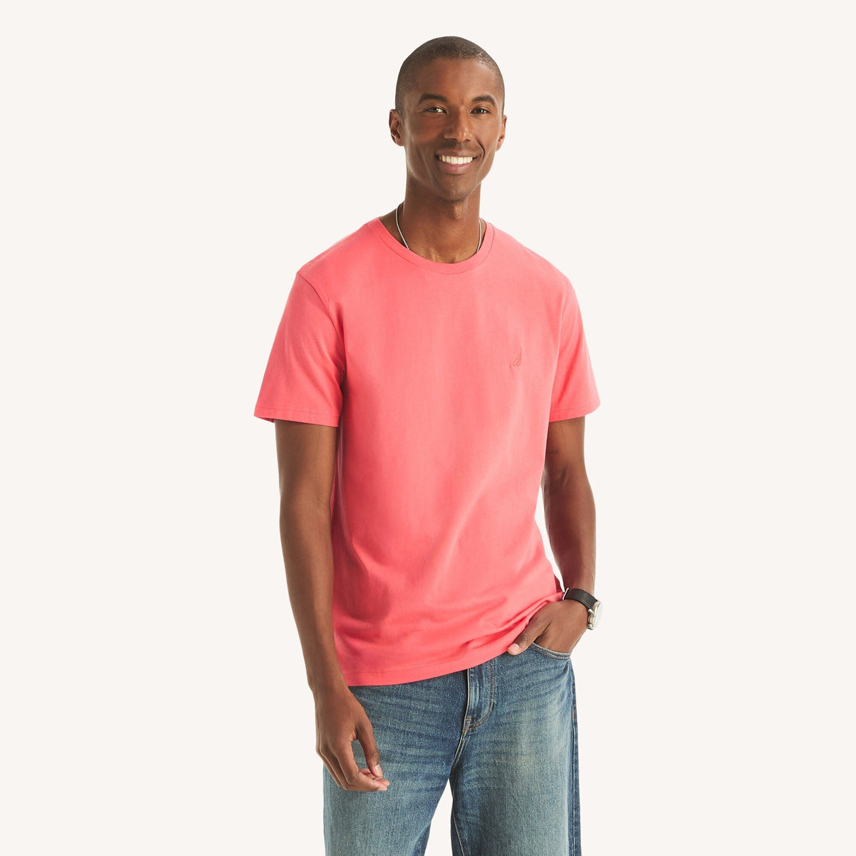 Camiseta de hombre con cuello redondo