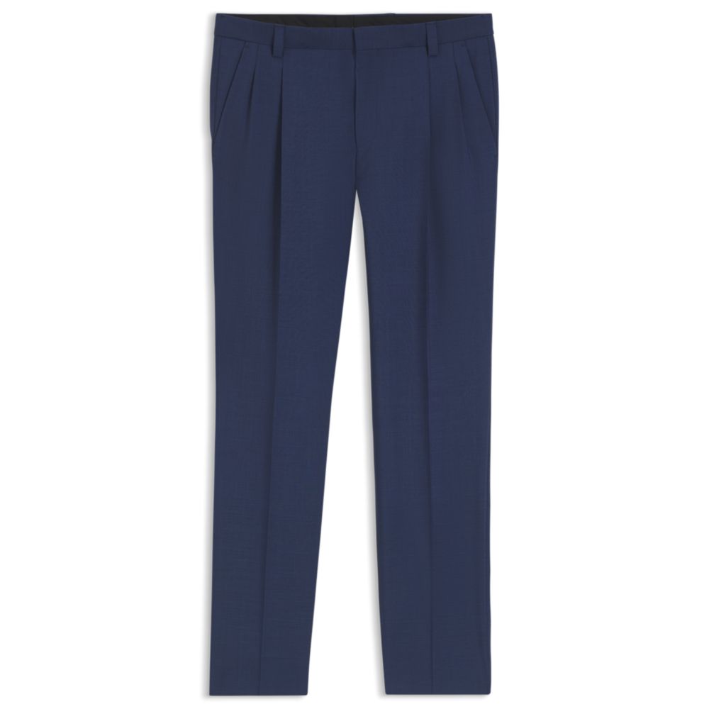 Pantalón de mezcla de lana de corte ajustado