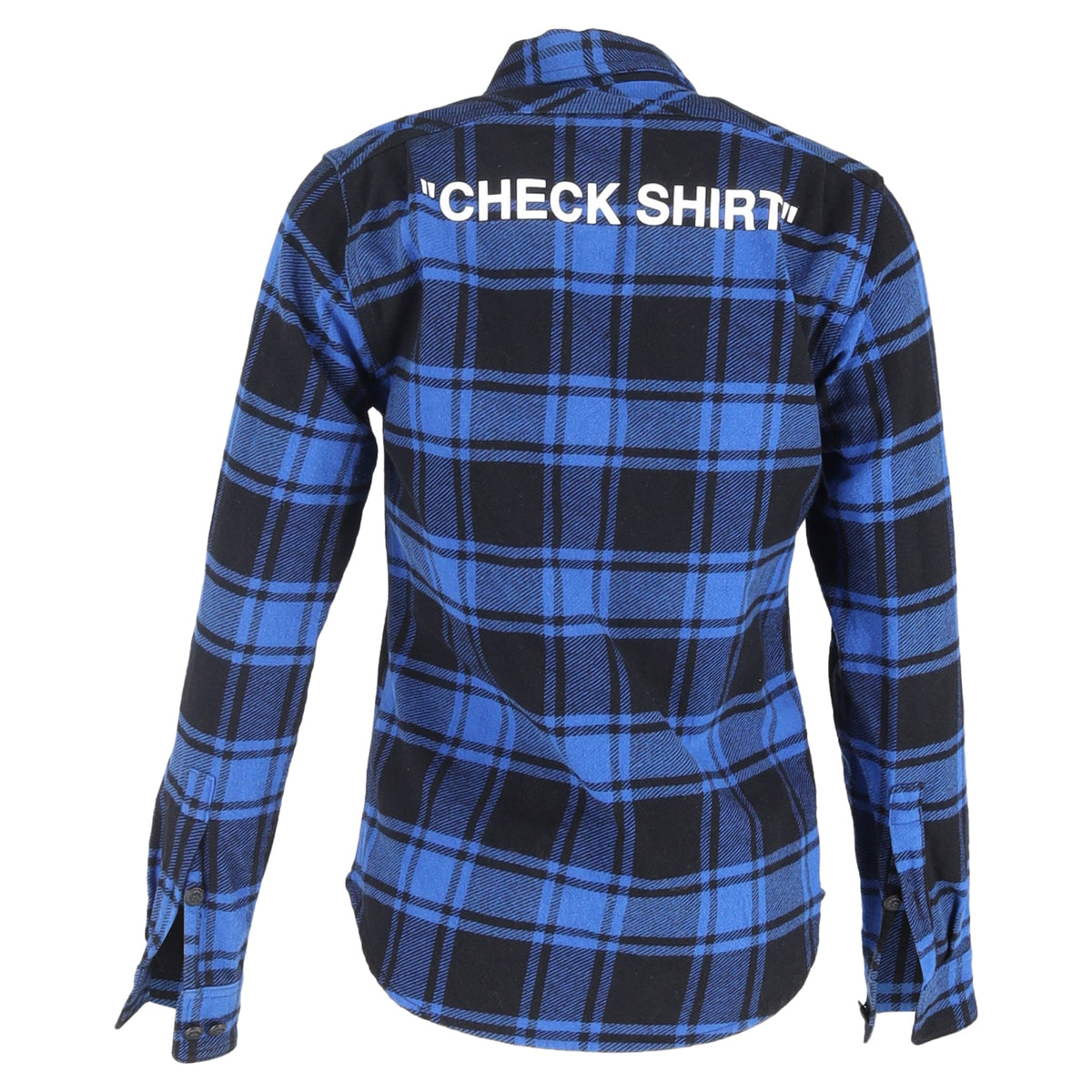 Camisa de algodón de manga larga color azul
