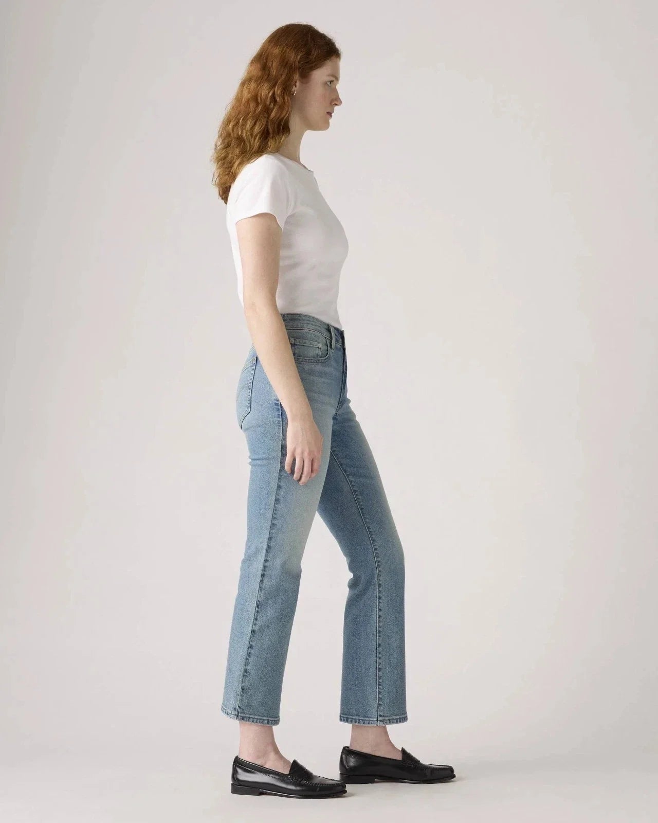 Jean de mujer de mezclilla de tiro alto color azul