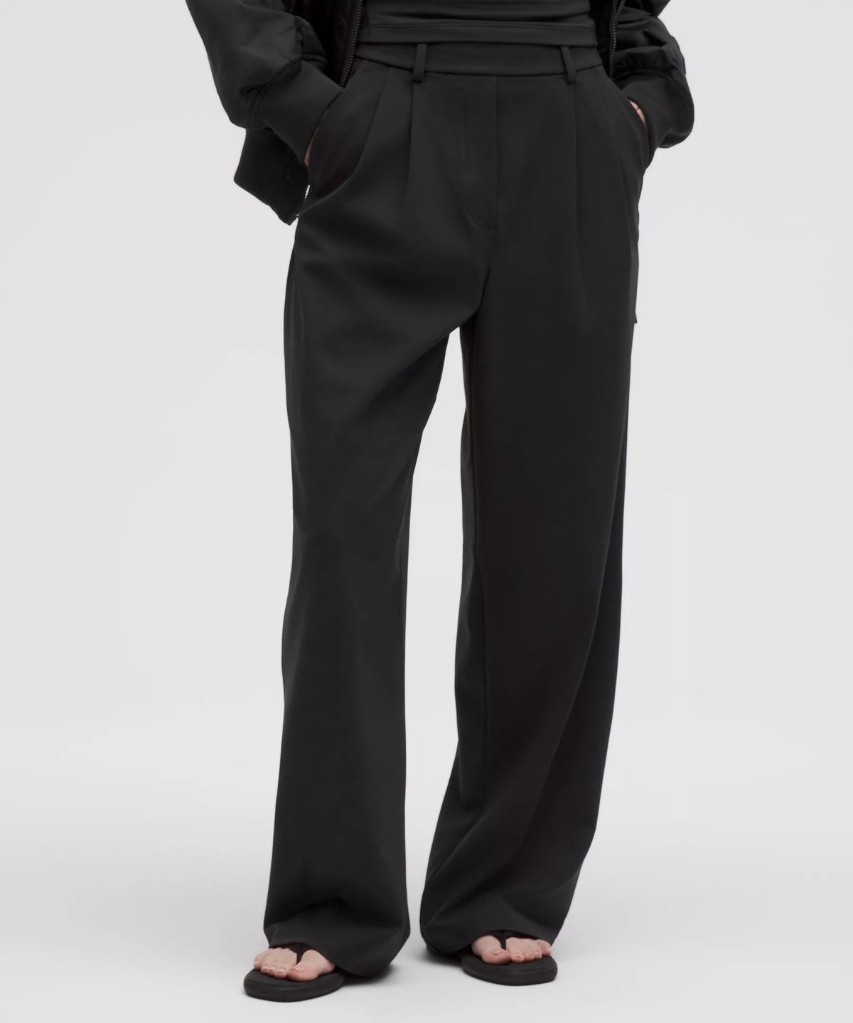 Pantalón de pierna ancha de tiro alto