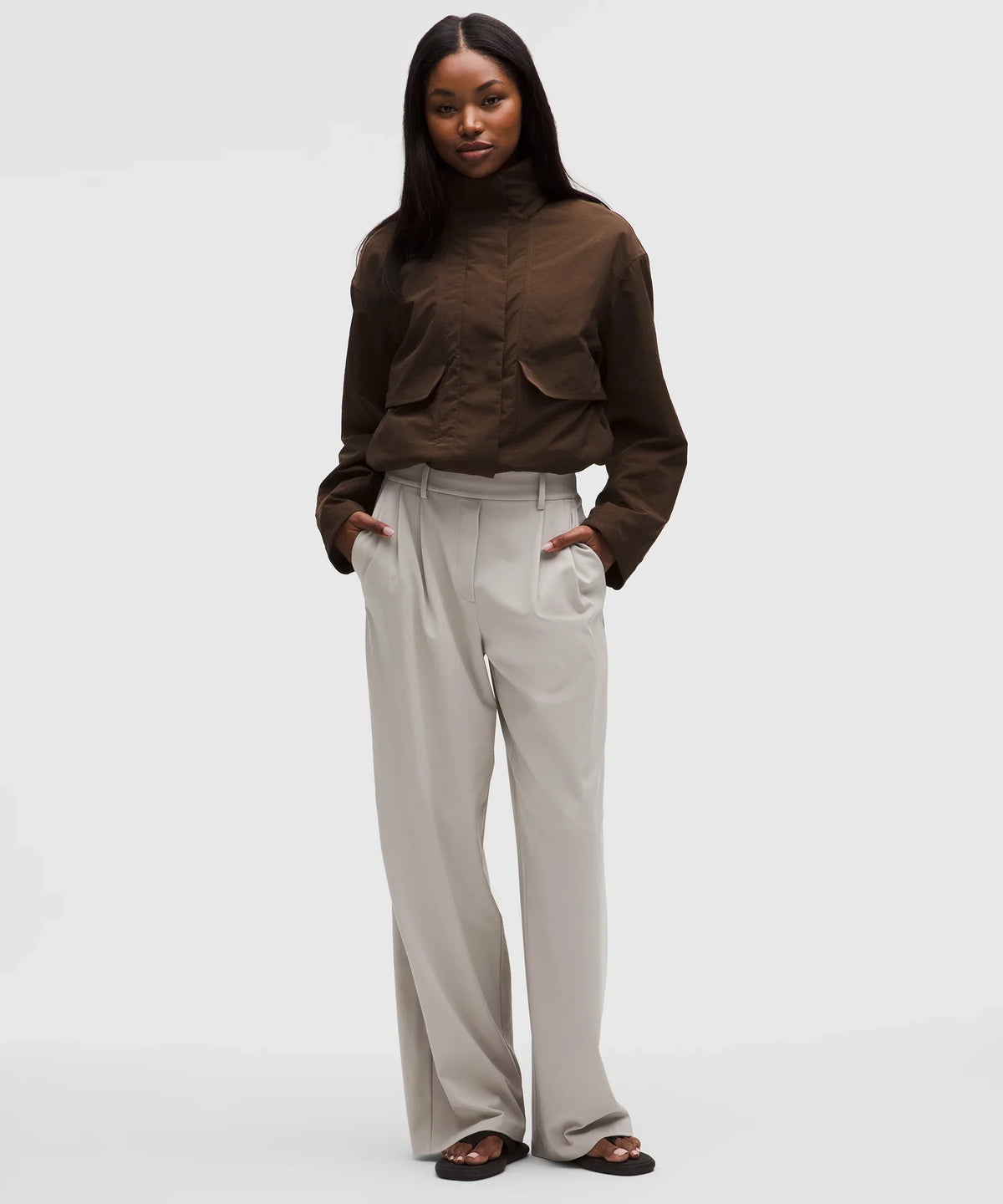 Pantalón de pierna ancha de tiro alto