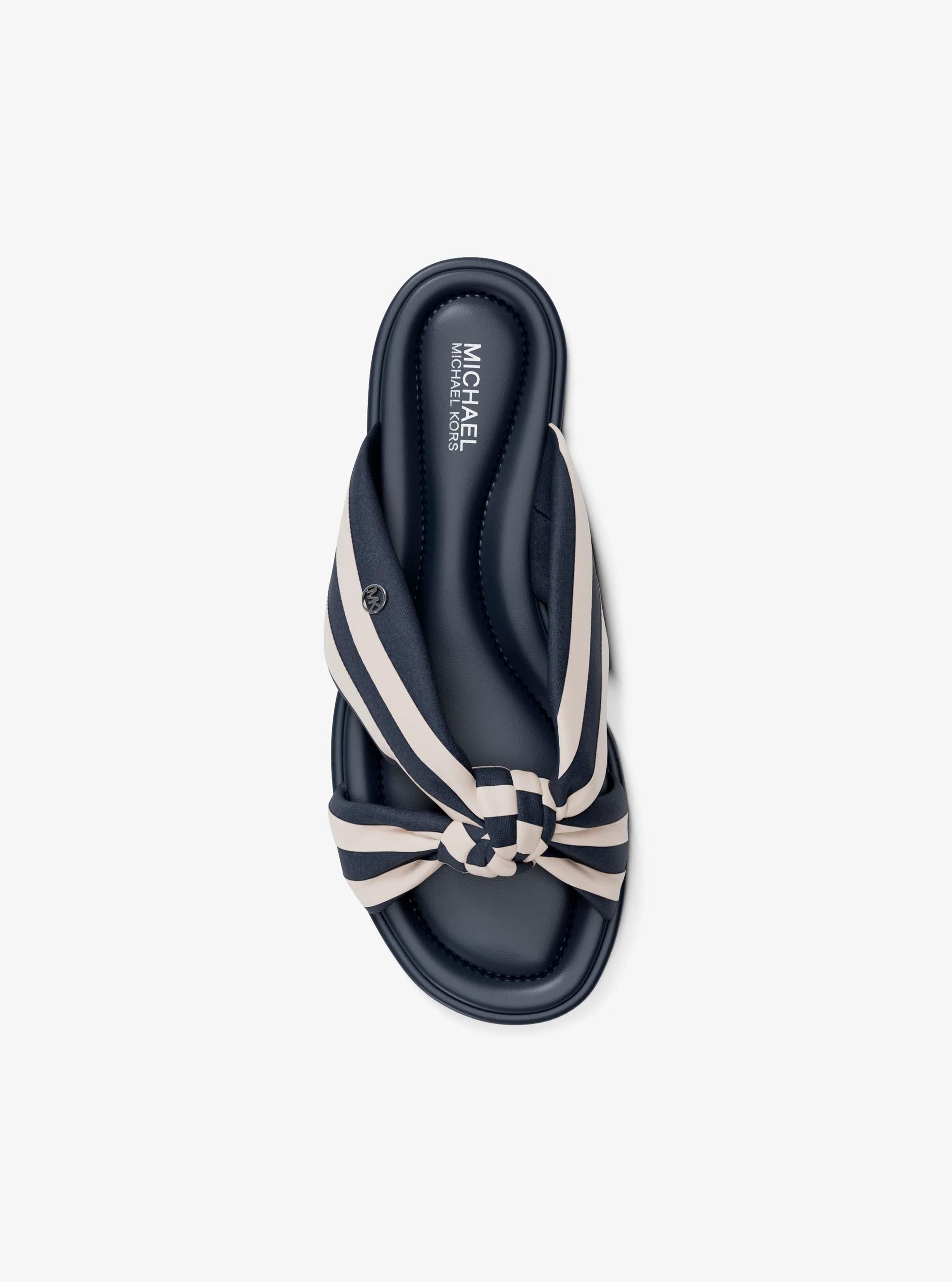 Sandalias de mezcla de lino a rayas