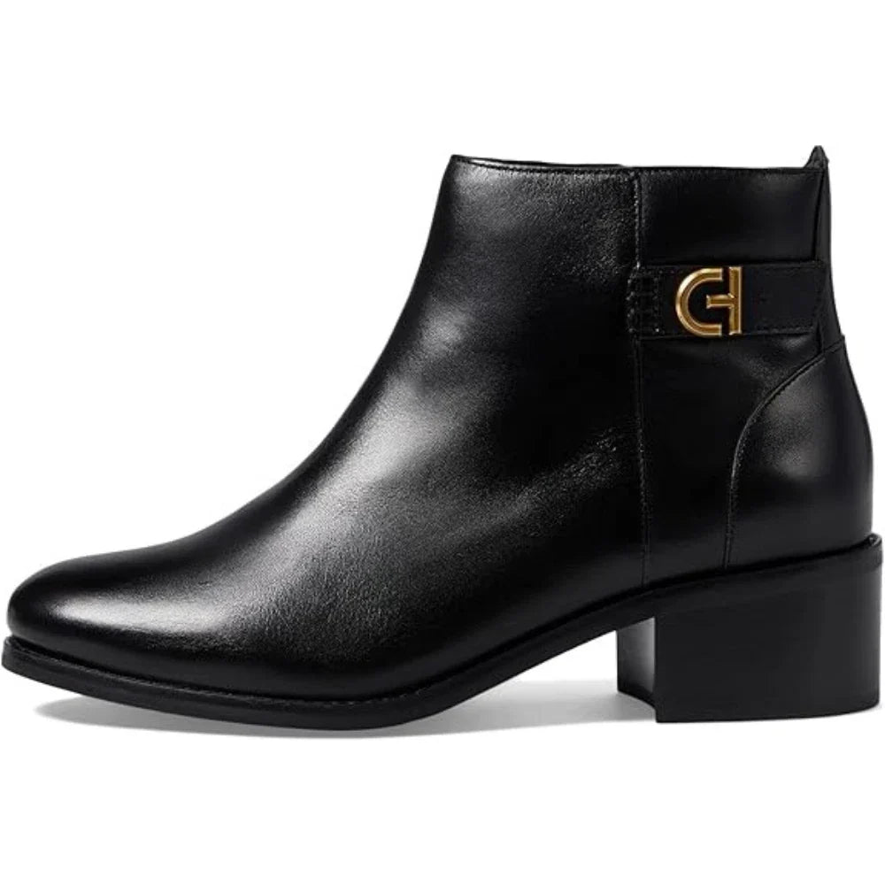 Botines de mujer de cuero color negro