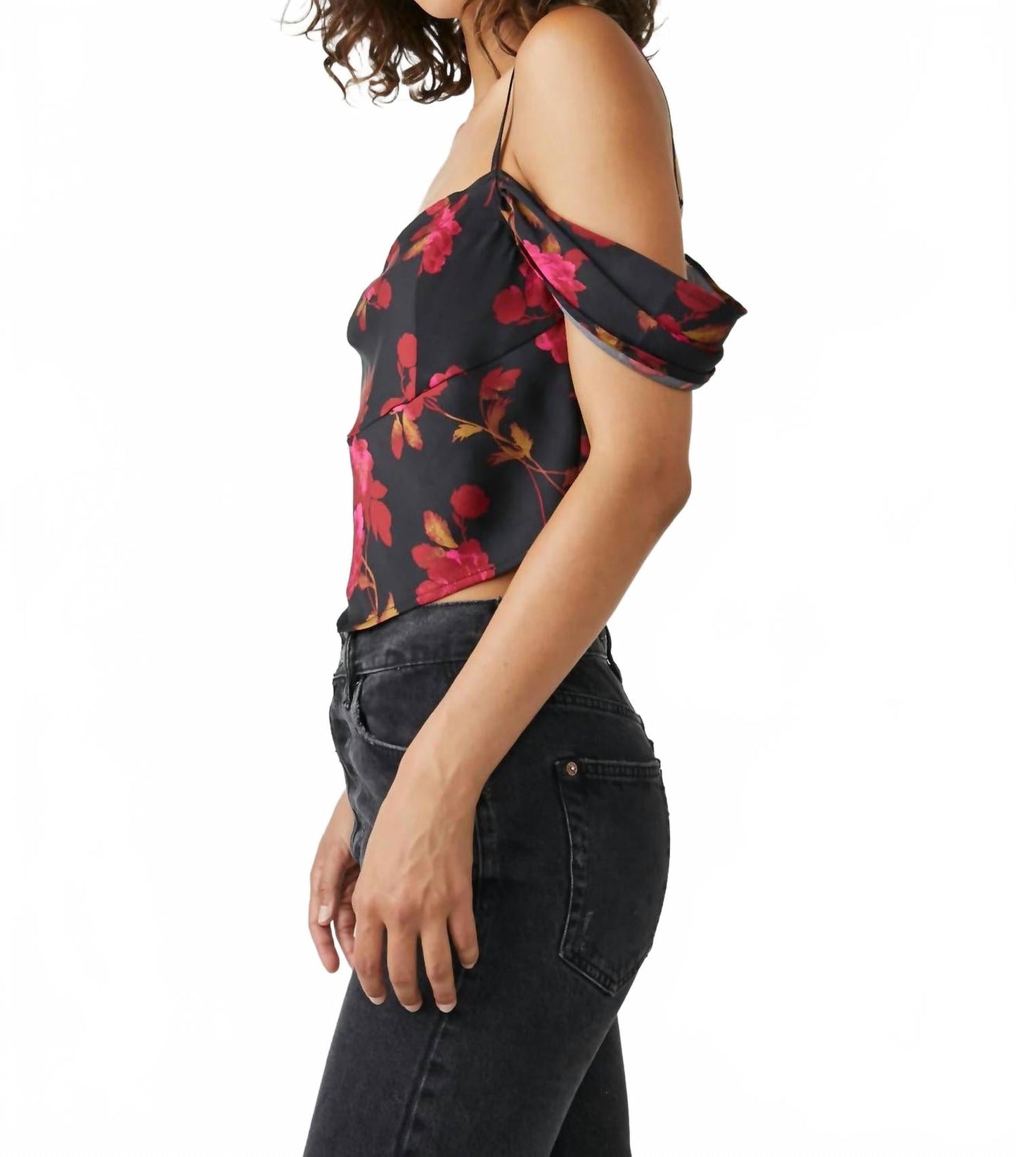 Blusa con estampado color negro