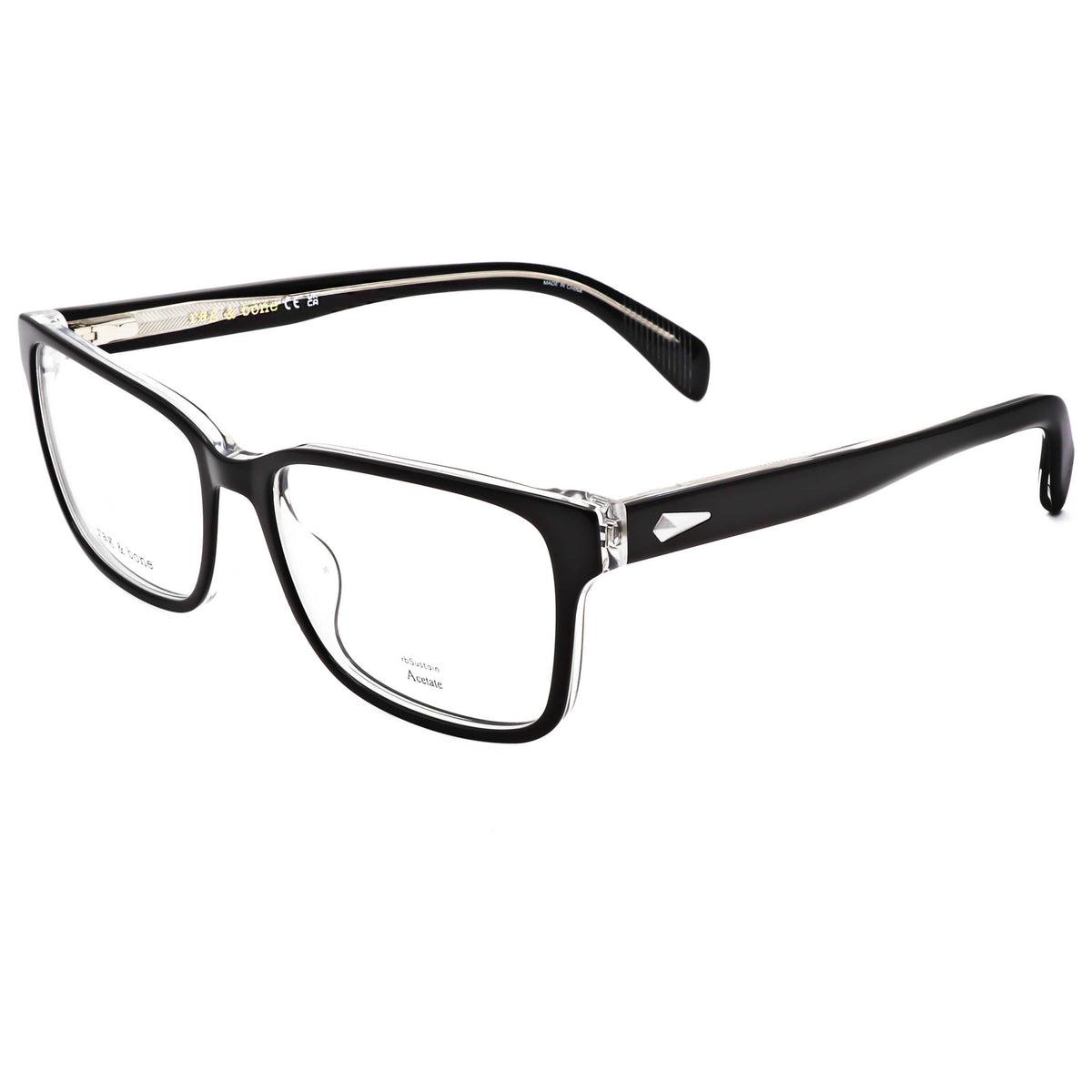 Montura para gafas de hombre 58 mm color negro