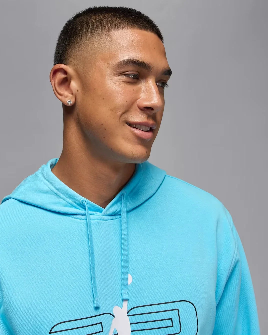 Buzo con capucha de hombre color azul