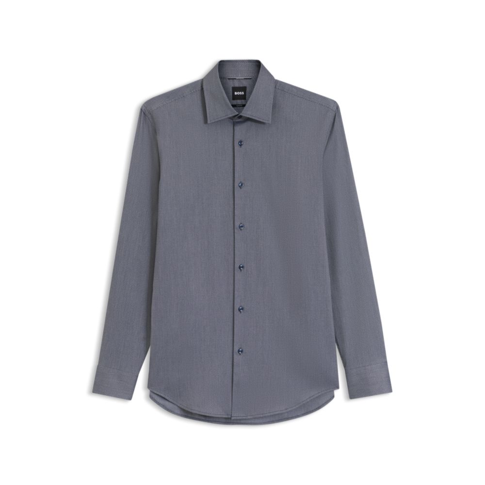 Camisa de mezcla de algodón de corte ajustado