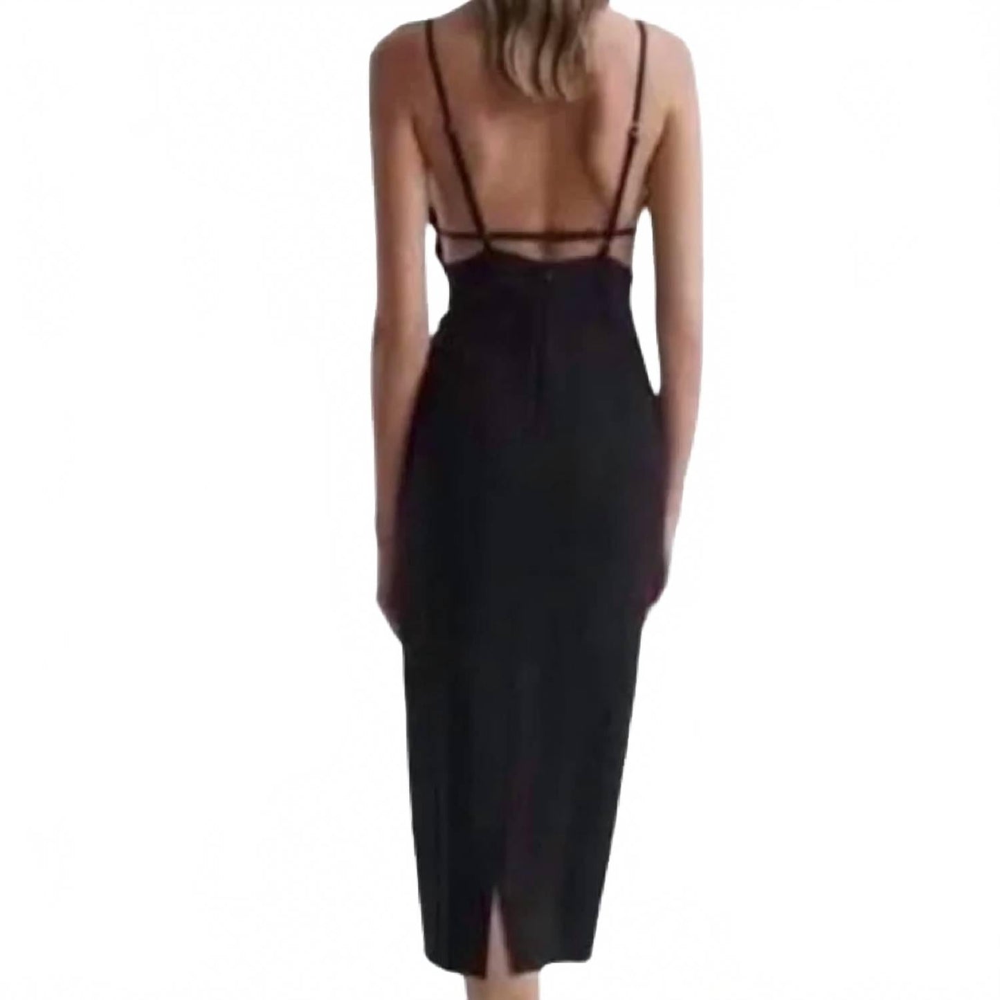 Vestido midi color negro