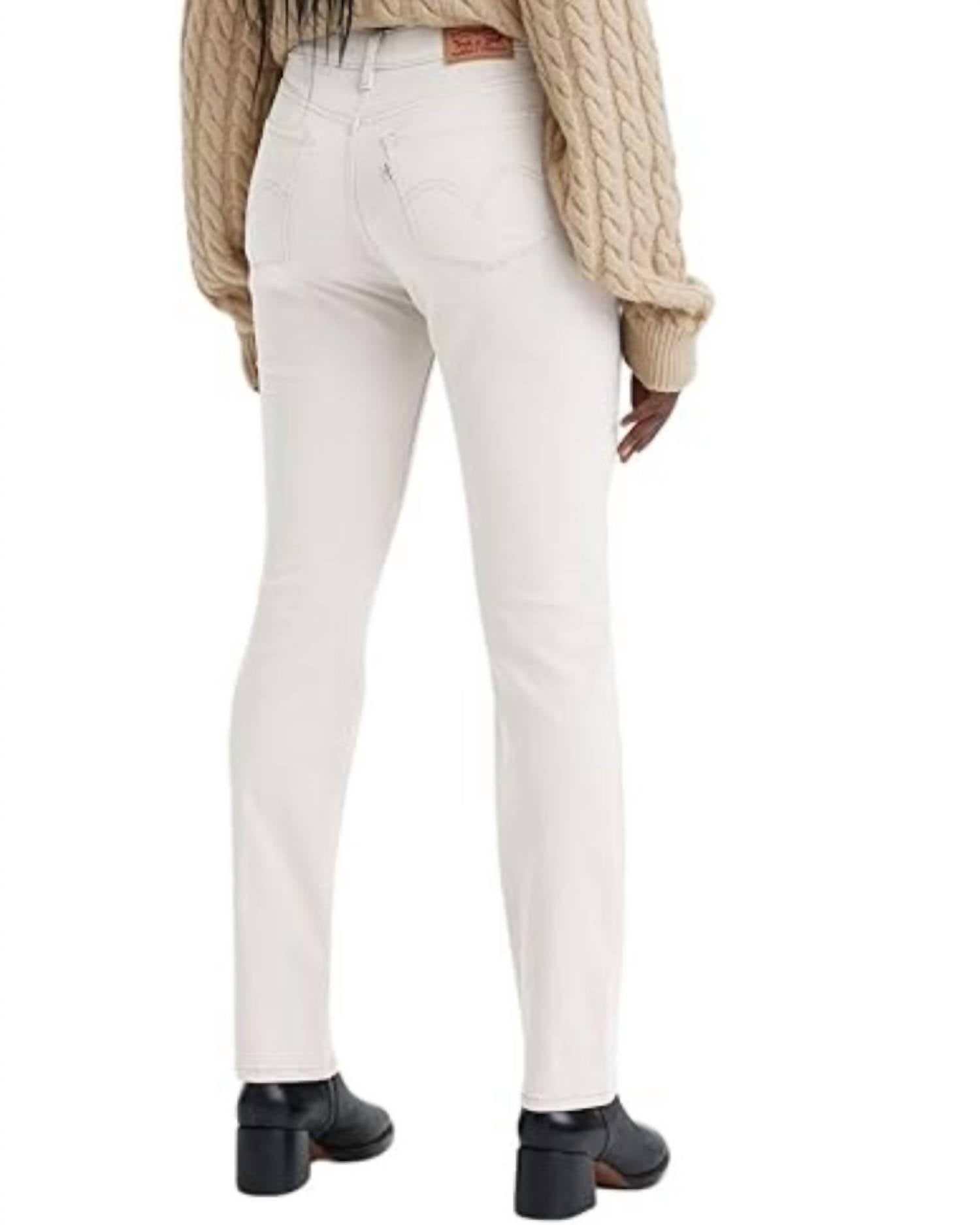 Jean de mujer de mezclilla color blanco
