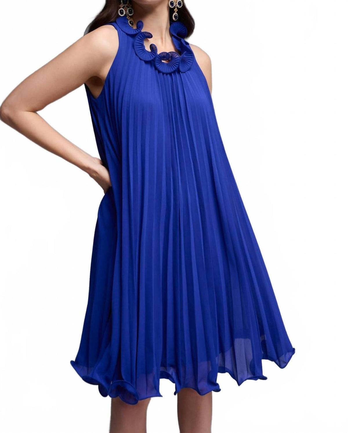 Vestido con pliegues