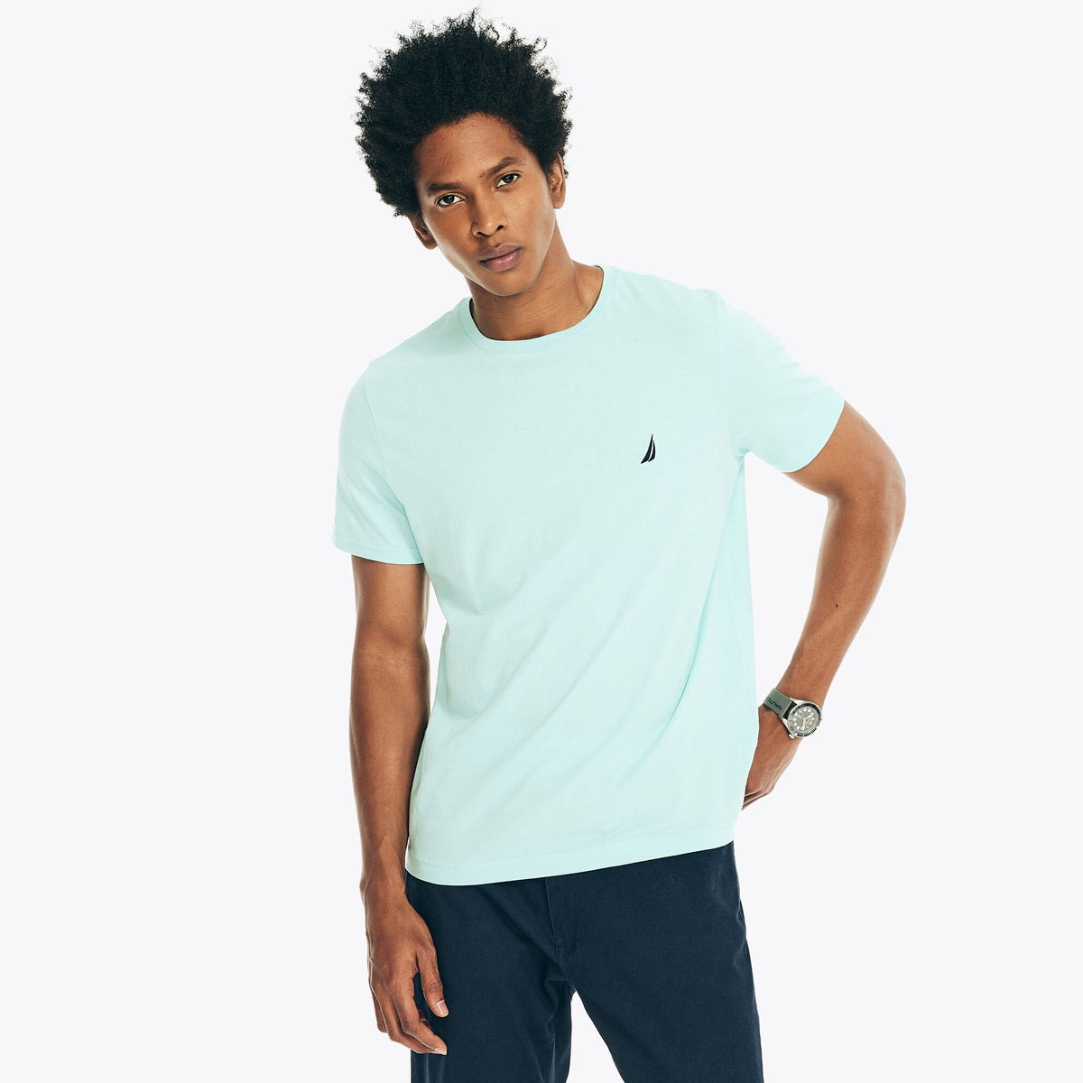 Camiseta de hombre con cuello redondo