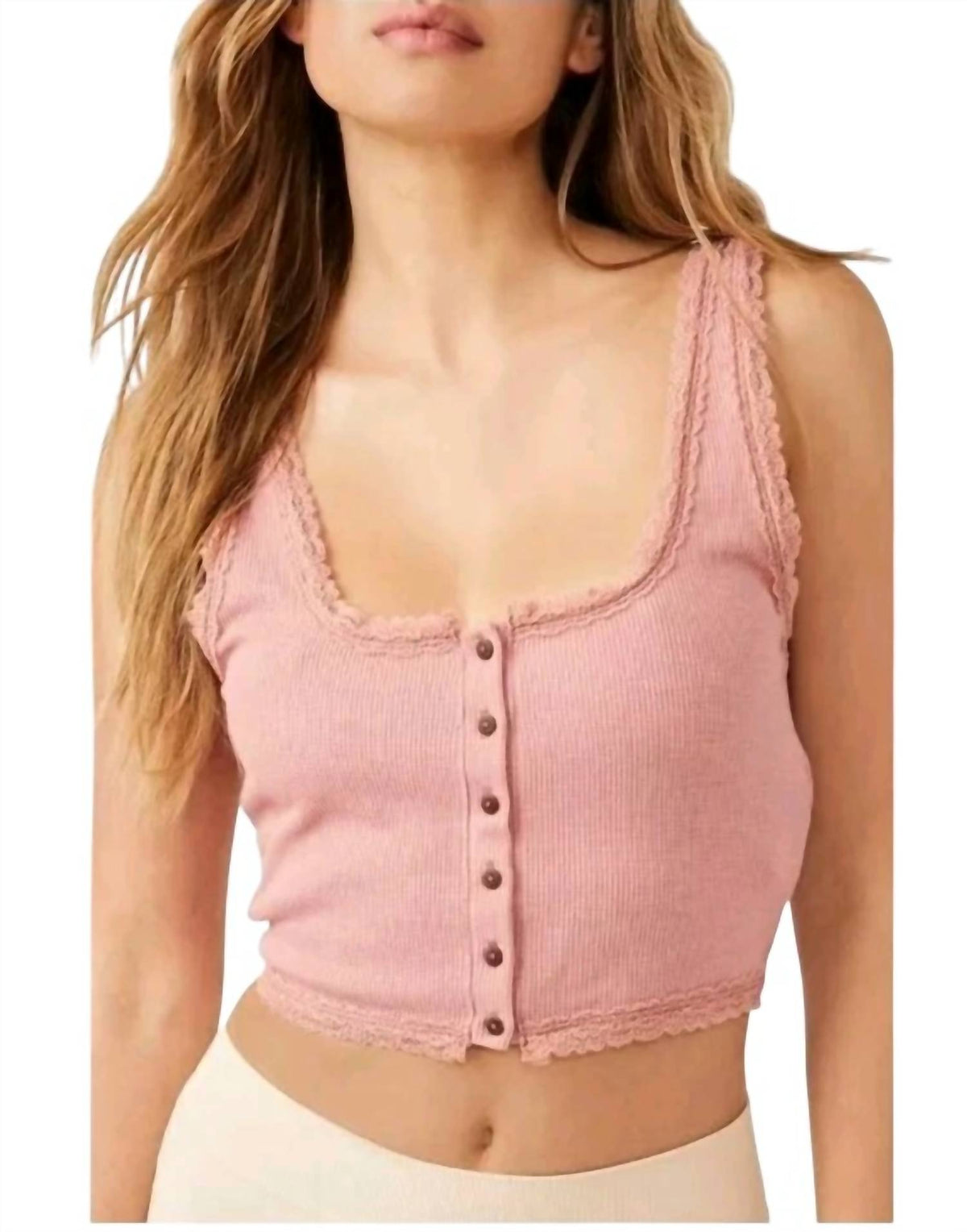 Camiseta sin mangas color rosado