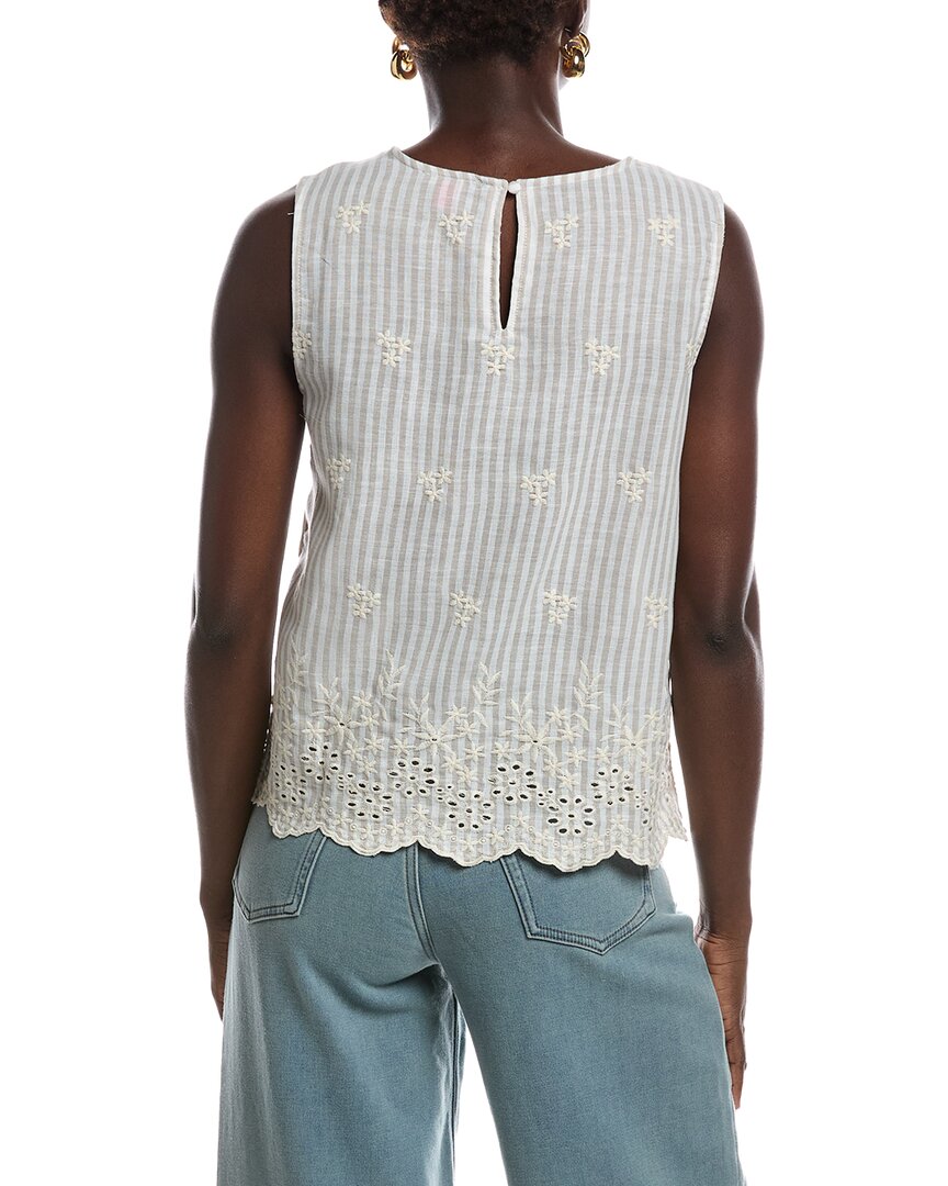 Blusa sin mangas con cuello redondo