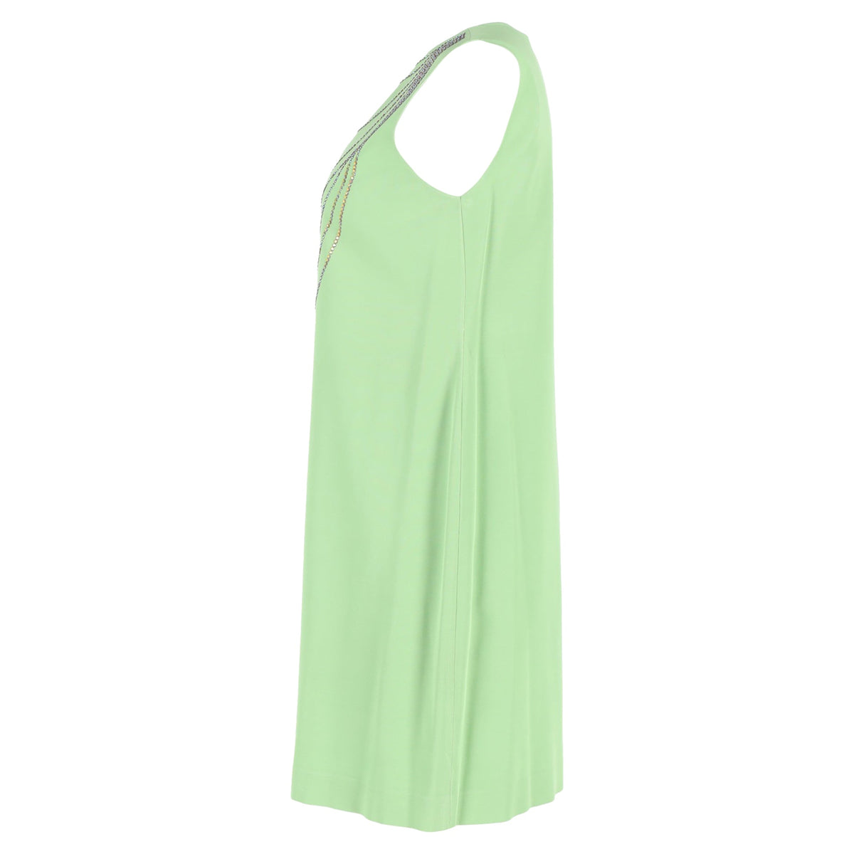 Vestido de seda corto color verde