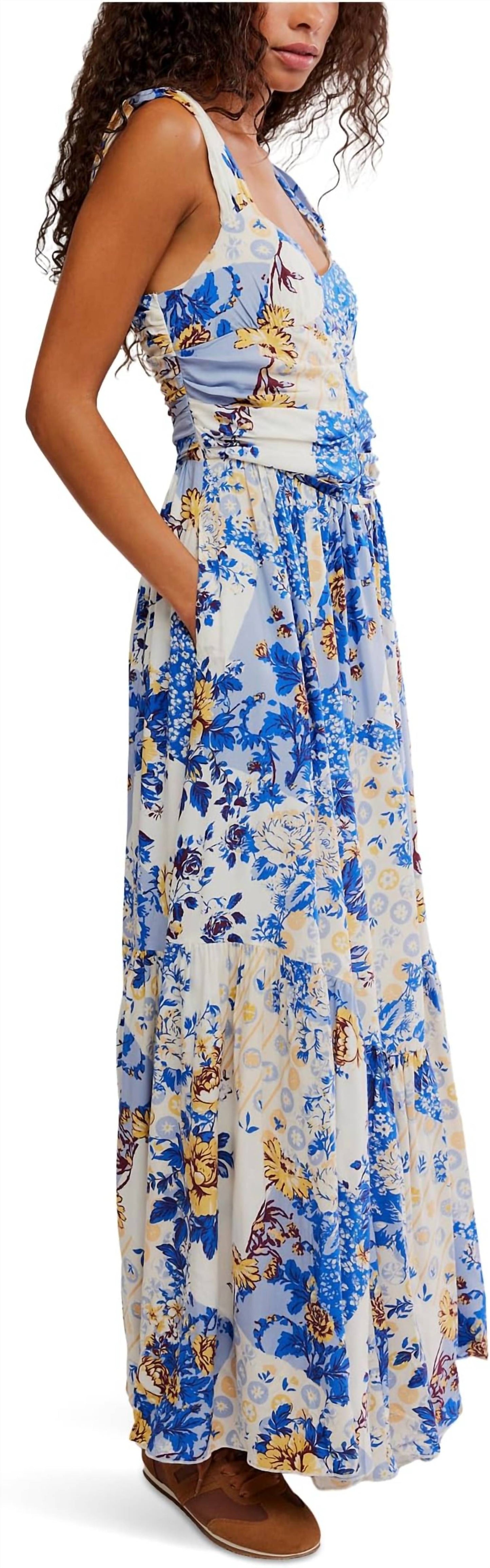Vestido largo color azul