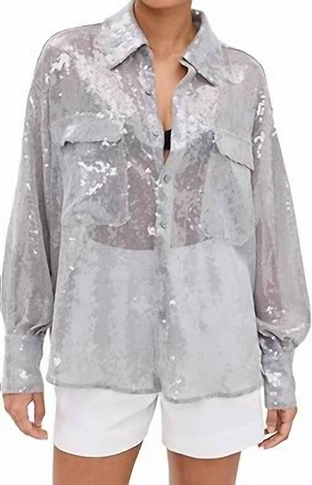 Camisa color plateado