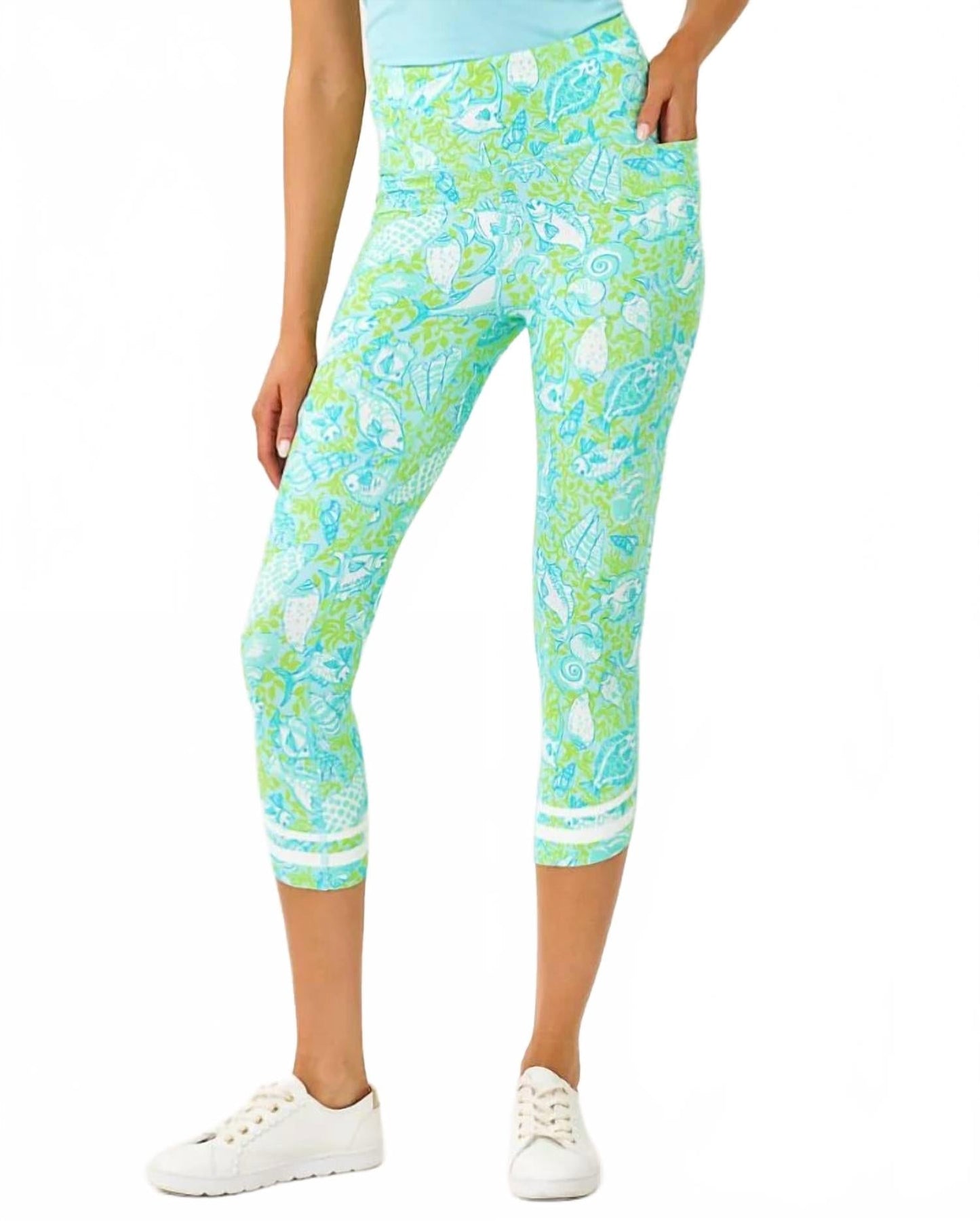 Leggings de tiro alto color azul