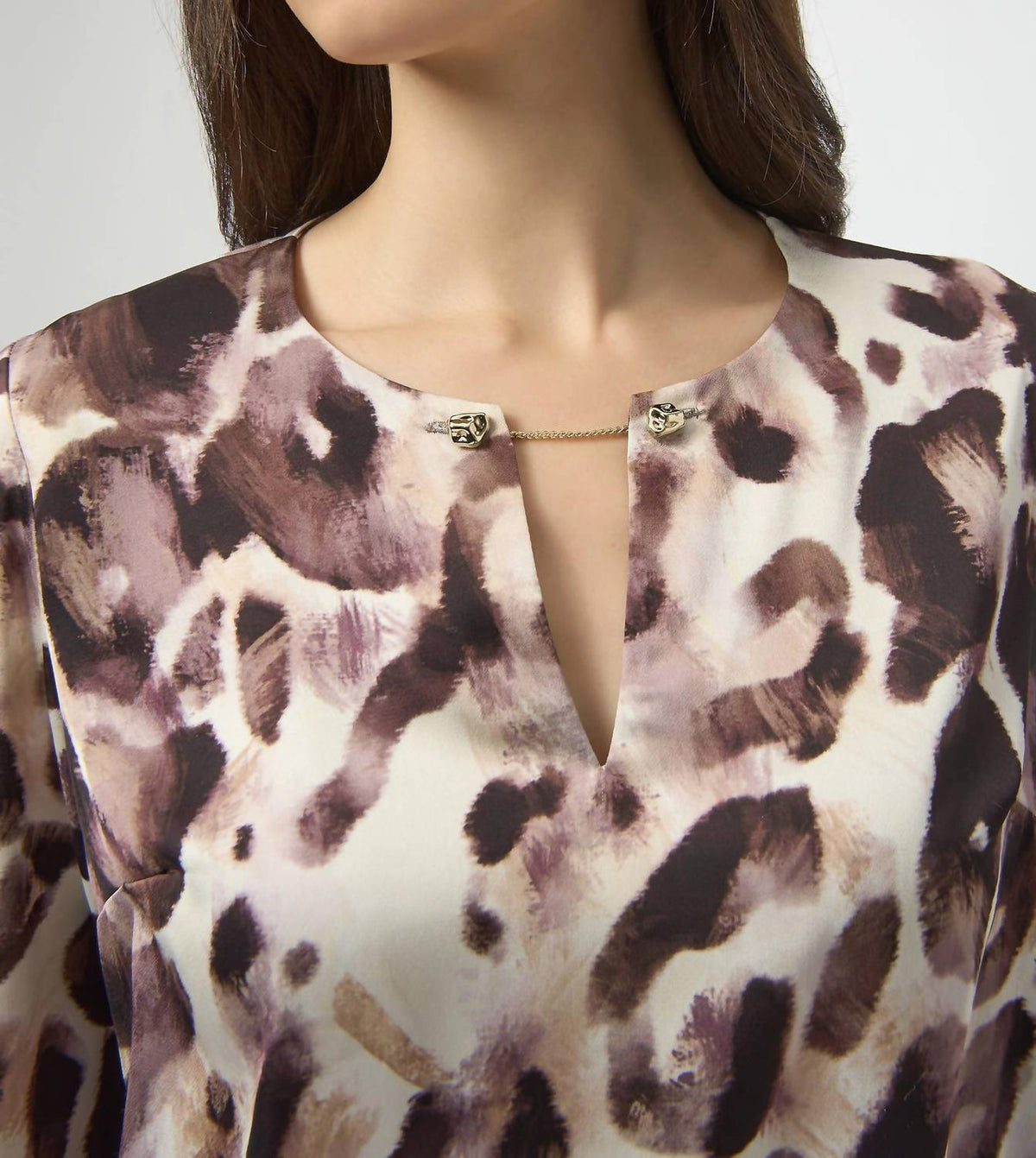 Top con estampado animal color blanco